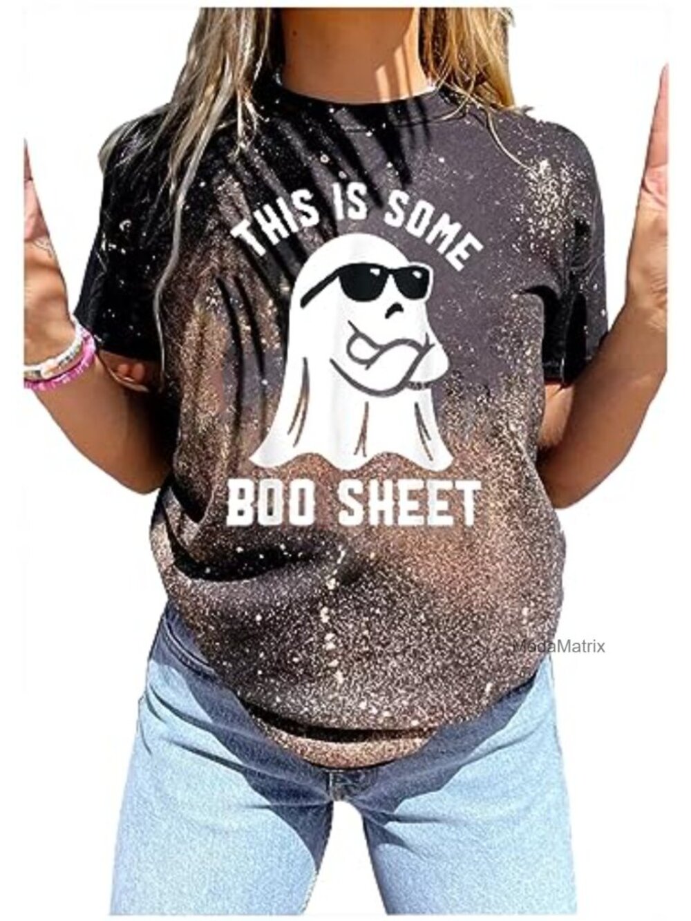 This Is Some Boo Sheet Halloween Ghost Funny T-Shirt Women Cute Spooky Season